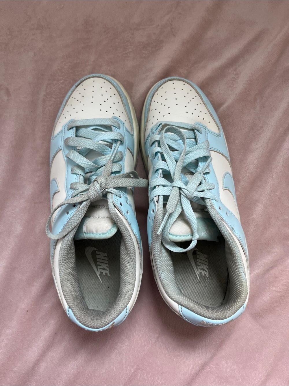 Nike Women's Low-Top Sneakers in Light Blue and White